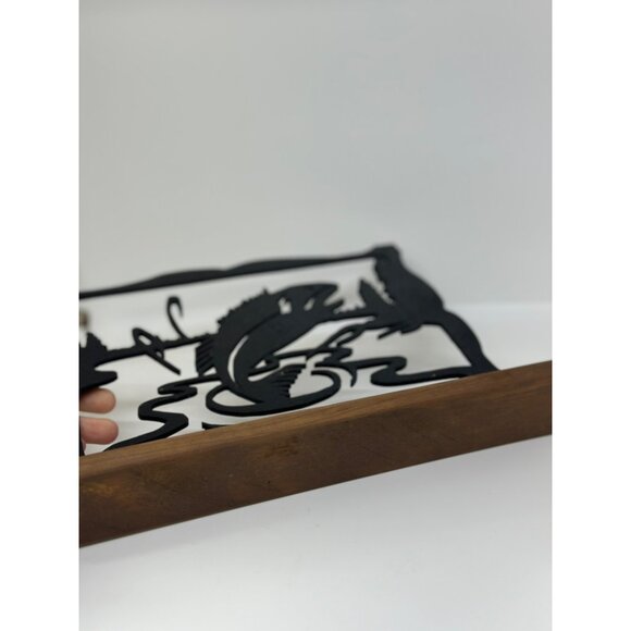 Laser-Cut Fish Art Wood Base Rustic Cabin Decor for Fishermen Dad Grandpa Gift - Picture 4 of 4